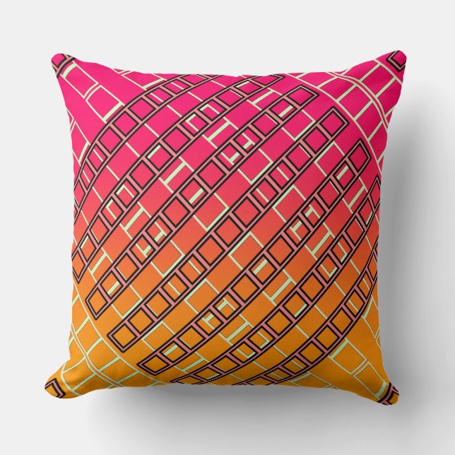 Coussin Répéter les couleurs géographiques (Recto)