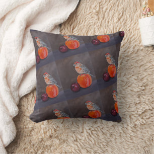 Coussin Repos de midi du roselin familier - Peinture d'Alf