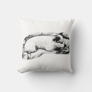 Coussin Repose de Terrier élégant avec des points doux