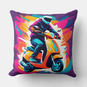 Coussin Représentation artistique colorée d'une personne à