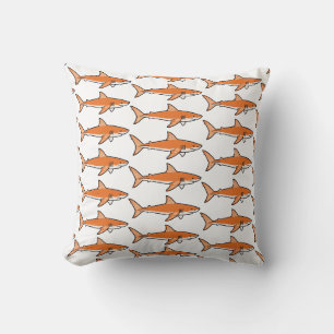 Coussin Requin Orange
