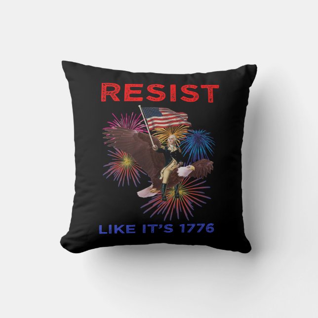 Coussin Résistez comme c'est 1776 (Recto)