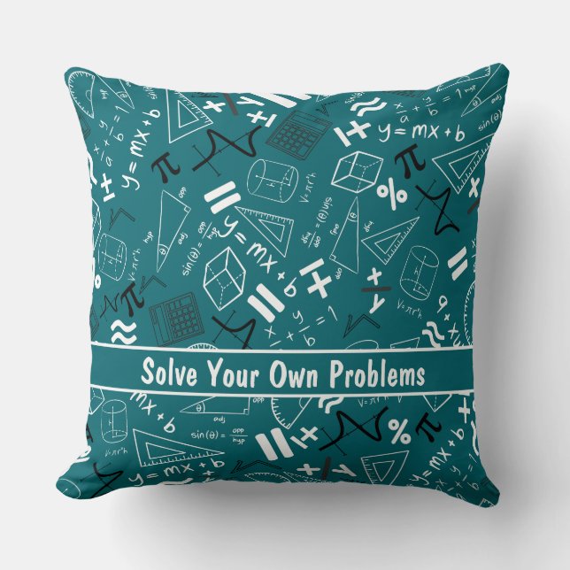Coussin résoudre vos propres problèmes mathématiques funny (Recto)
