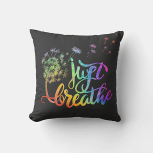 Coussin Respire le dandelion souffle dans le vent