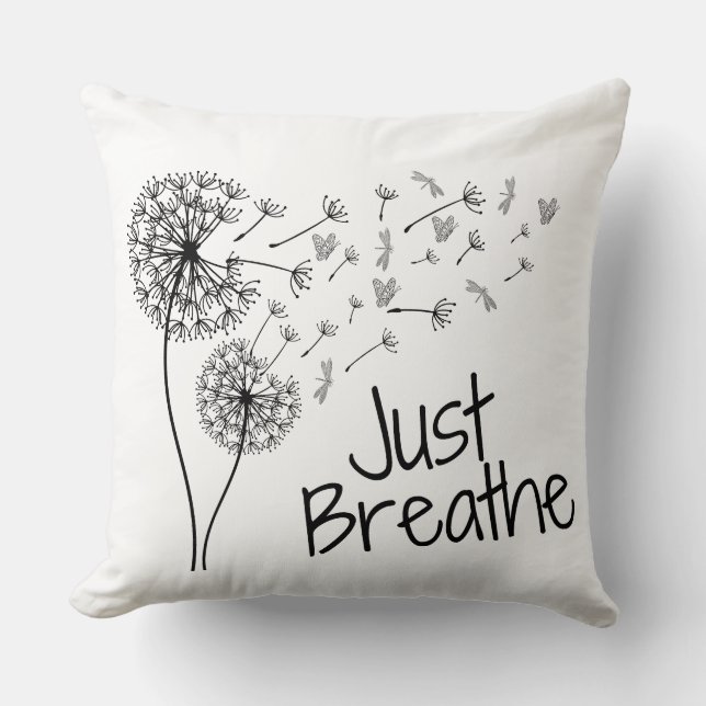 Coussin Respire l'oreiller à lancer par Posh Little Finds (Recto)
