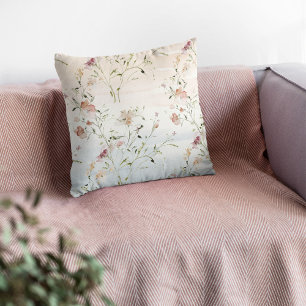 Coussin Ressort Fleur sauvage aquarelle
