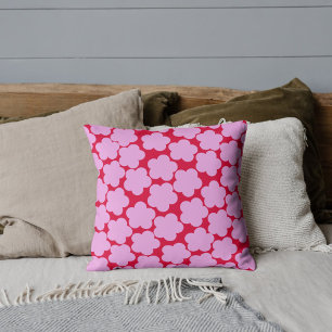 Coussin Ressort tropicale vibre violet et rouge