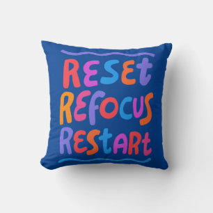Coussin RESTAURER REFOCUS REDÉMARRER Courtoises Bulles amu