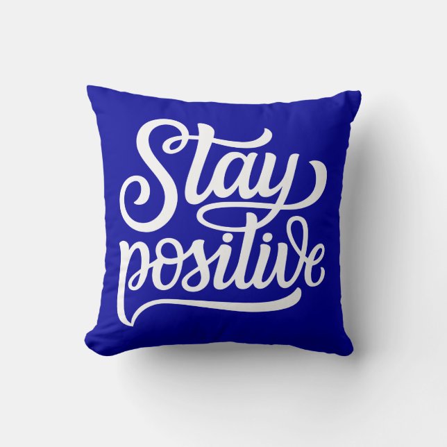 Coussin Rester bleu positif (Recto)