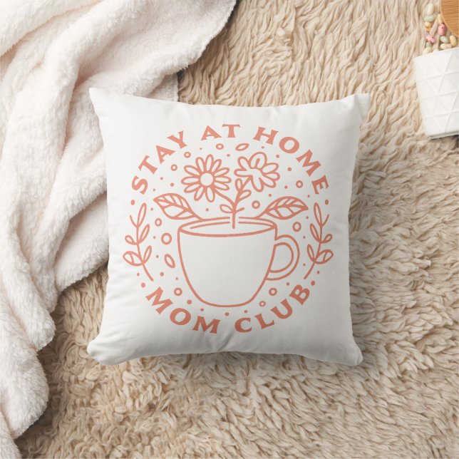 Coussin Restez à la maison mère club SAHM tradwoman (Couverture)