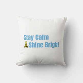 Coussin Restez Calme Brillant Méditation Citation Jeter Pi