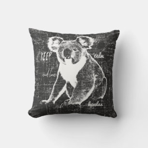 Coussin Restez calme et aimez Koalas