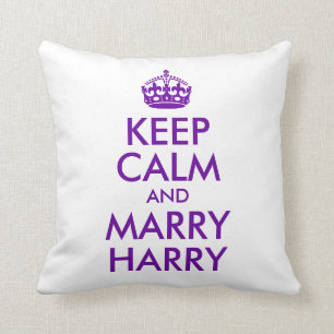 Coussin Restez calme et épousez Harry