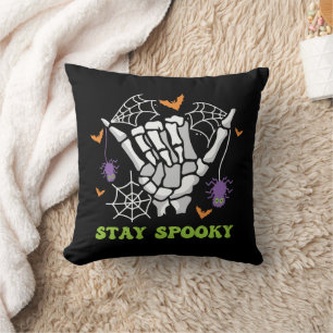 Coussin Restez Éffrayant Halloween Squelette main