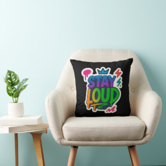 Coussin Restez forte Graffiti Neon