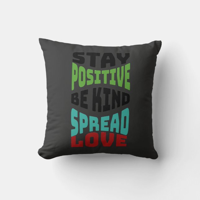 Coussin Restez Positif (Recto)