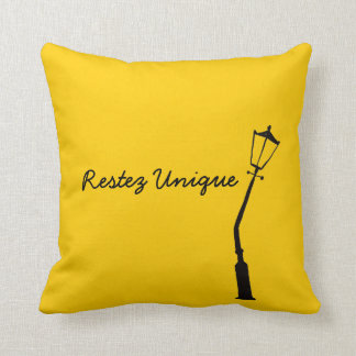 Coussin Restez Unique Français Vintage Jaune Tons Jaune