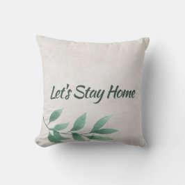 Coussin Restons à la maison Aquarelle Eucalyptus