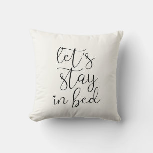 Coussin Restons au lit dans une chambre mignonne