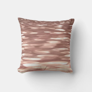 Coussin Résumé #3 : Rose cuivre doré scintillant