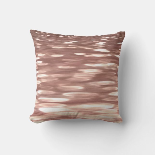Coussin Résumé #3 : Rose cuivre doré scintillant (Recto)