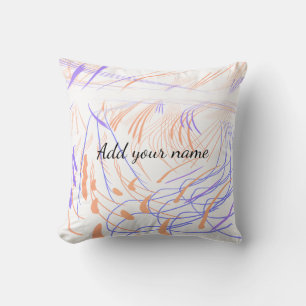 Coussin Résumé aquarelle abstraite orange violet ajouter n