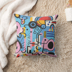 Coussin Résumé Conception Colorée Formes géométriques Love