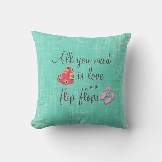 Coussin Retourner la citation d'amour (Recto)