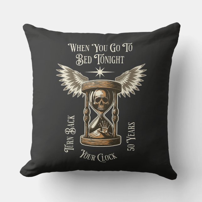 Coussin Retournez votre horloge 50 ans (Recto)