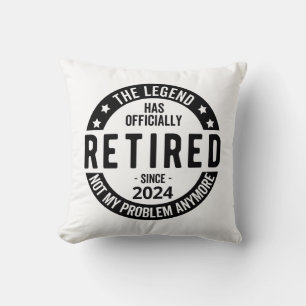 Coussin Retraité 2024 Pas Mon Problème Plus, Drôle