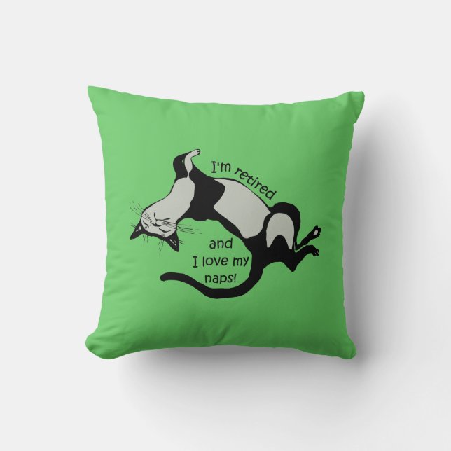 Coussin retraite drôle (Recto)