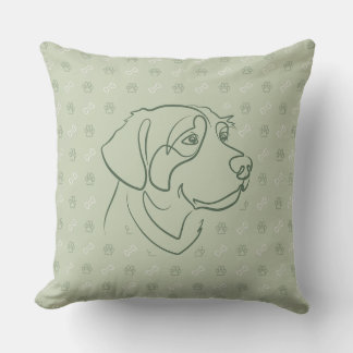 Coussin Retriever doré motif doré
