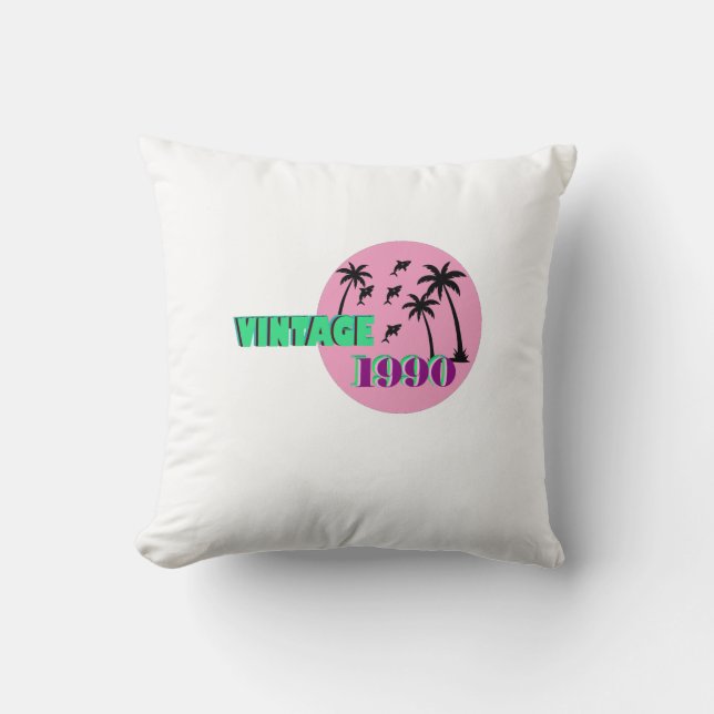 Coussin Retro 1990 Birthday Gift (Recto)
