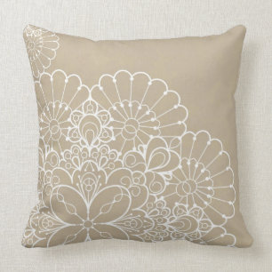 Coussin Rétro arrière - plan avec l'ornement de dentelle