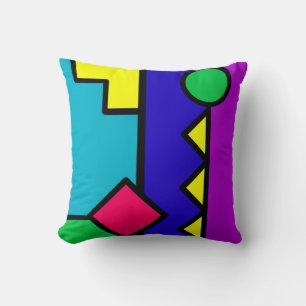 Coussin Rétro bloc de la couleur 80s