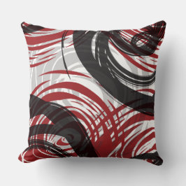 Coussin Rétro carreau de CONCEPTION EN SPIRALE ROUGE