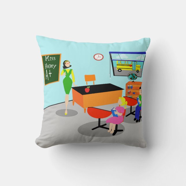 Coussin Rétro carreau de professeur (Recto)