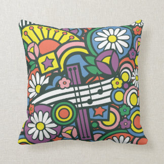 Coussin Rétro carreau de temps de musique