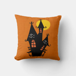 Coussin Rétro Chambre hantée par Halloween