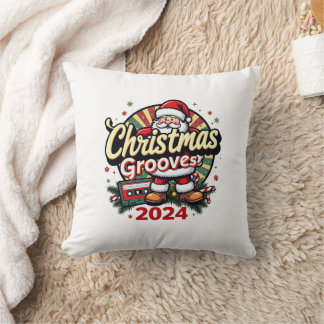 Coussin Rétro Christmas Grooves : Nostalgie des Fê