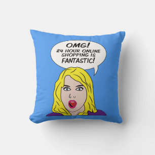 Coussin RETRO COMICS lance l'oreiller