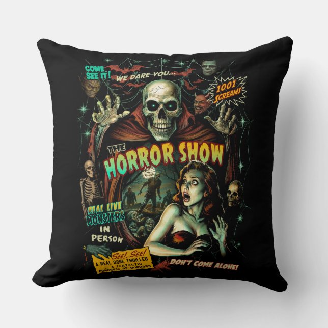 Coussin rétro d'horreur de Spook (Recto)