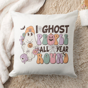 Coussin Retro Halloween Super Je Ghost Personnes Toute L'A