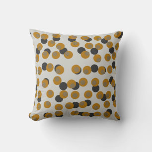 Coussin Retro Harvest Gold  Milieu du Siècle Points  