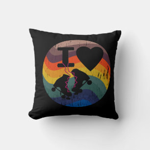 Coussin Retro I Love Roller Ski Revêtu