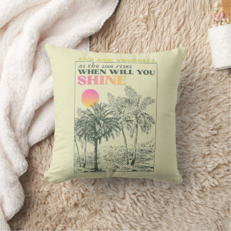 Coussin retro inspirational self care Quote 