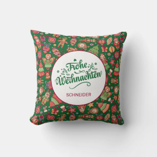 Coussin Rétro Joyeux Noël Personnalisé