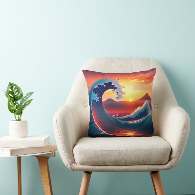 Coussin Rétro La Grande Vague au large (Chaise)