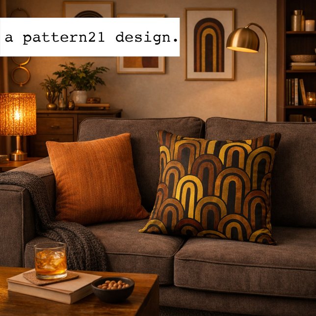 Coussin rétro moderne (cozy mid-century modern pillow)