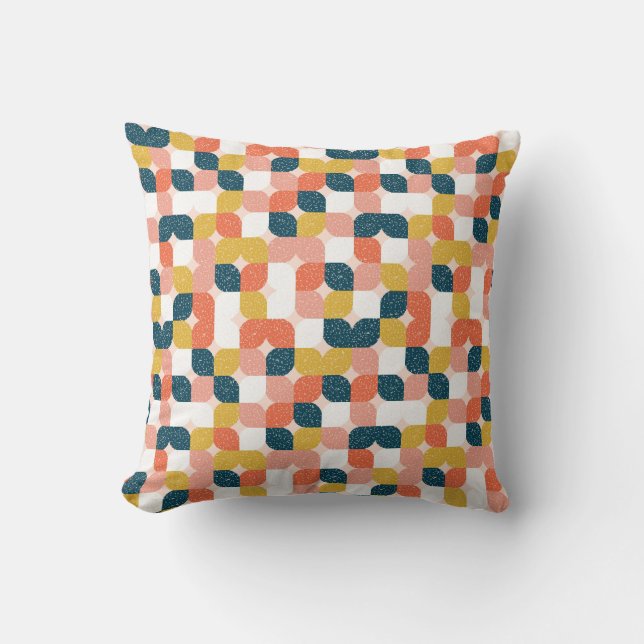 Coussin Rétro motif géométrique de Bauhaus (Recto)